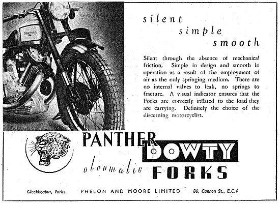 Panther Motor Cycle Advert 1947                                  