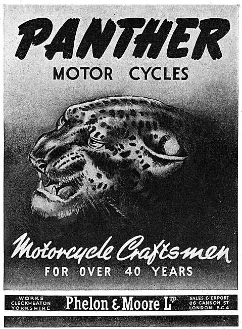 Panther Motor Cycles 1951                                        