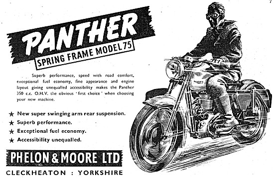 1953 Panther 350cc Motor Cycle                                   