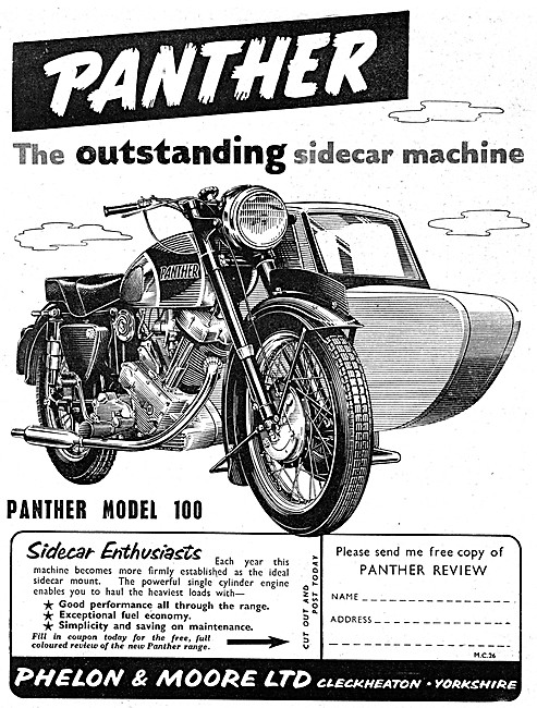 Panther Model 100 Sidecar Machine                                