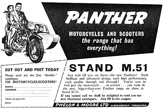 1960 Panther Motorcycles                                         
