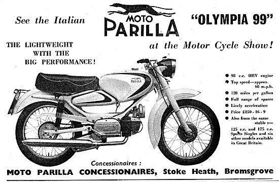 1960 Moto Parilla 98 cc Sports Singles                           