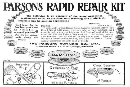 Parsons Rapid Repair Kit - Parsons Puncture Repair Kit           