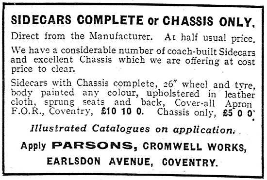 1924 Parsons Sidecars                                            