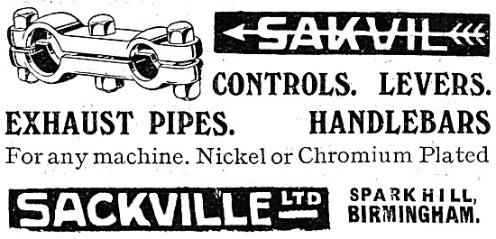 Sackville Motor Cycle Exhaust Pipes & Control Levers             