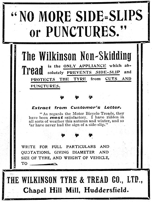 Wilkinson Non-Skidding Tyre Treads                               