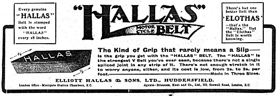 Hallas Motor Cycle Belts 1904                                    