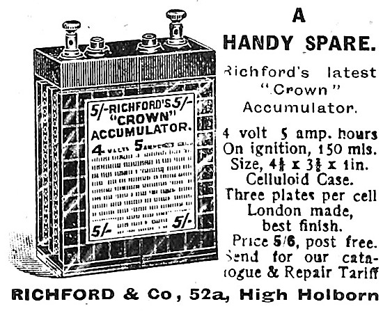 Richford Crown Accumulator - Richford Batteries                  