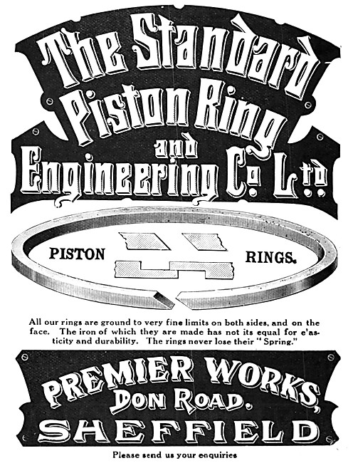 Standard Piston Rings 1908                                       