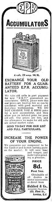 EPR Accumulators - EPR Batteries - Richford Grinding Compound    