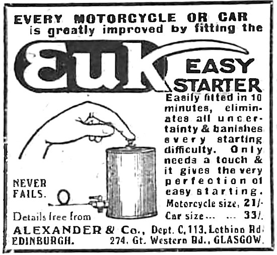 Alexanders EUK Easy Starter For Motor Cycles                     