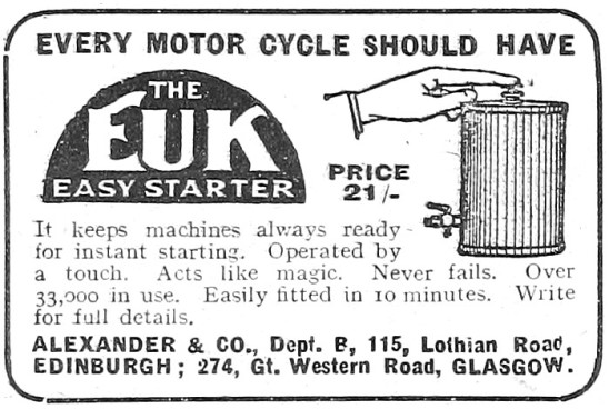 The EUK Easy Starter For Motor Cycles                            
