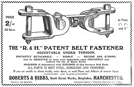 Roberts & Hibbs R.& H.Belt Fasteners                             