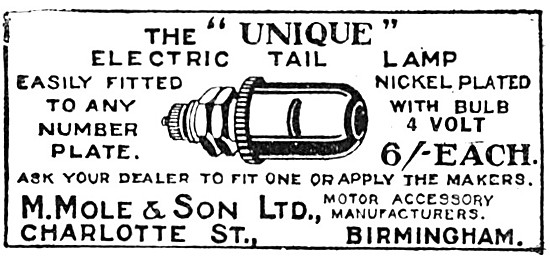 The Mole Unique Electric Motor Cycle Tail Lamp                   