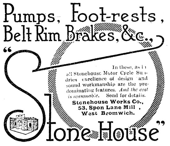 Stonehouse Motor Cycle Pumps, Footrests & Brakes                 
