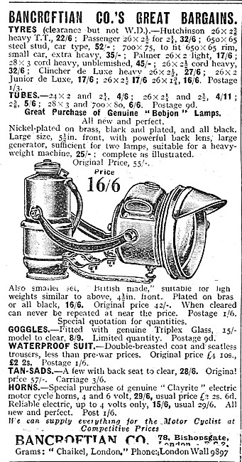 Bancroftian Motor Cycle Accessories                              