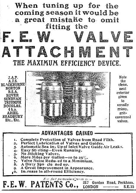 F.E.W. Valve Attachments                                         