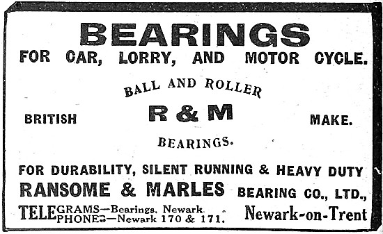 Ransome & Marles Bearings - R.& M. Bearings                      
