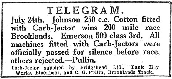 1923 Carb-Jector Silencers                                       