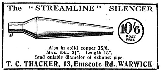Thacker Streamline Motor Cycle Silencer                          