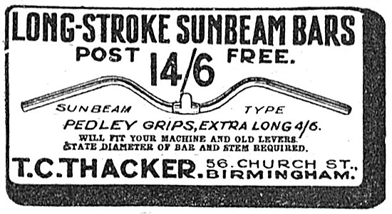 Thacker Long-Stroke Sunbeam Handlebars 1924                      