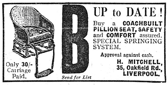 1925 Mitchell Coachbuilt Motorcycle Pillion Seat                 