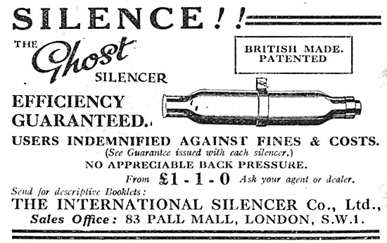 1925 Ghost Motorcycle Silencer                                   