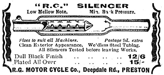 R.G.Motor Cycle Silencers 1927                                   