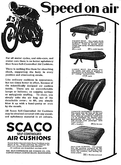 SCACO Self Controlled Air Cushions - Pneumatic Seat Cushions     