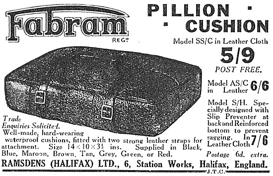 Fabram Pillion Seat Cushions                                     