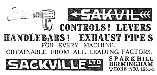 Sackville Motor Cycle Control Levers                             