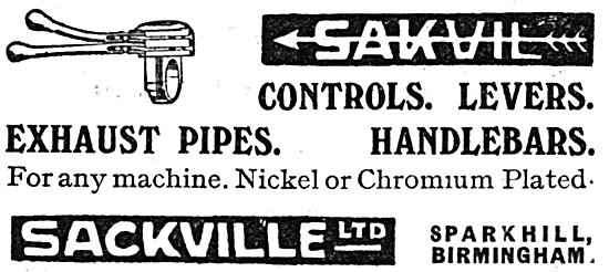Sackville Motor Cycle Controls, Levers & Handlebars 1930         