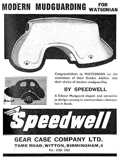 Speedwell Watsonian Sidecar Mudguards                            