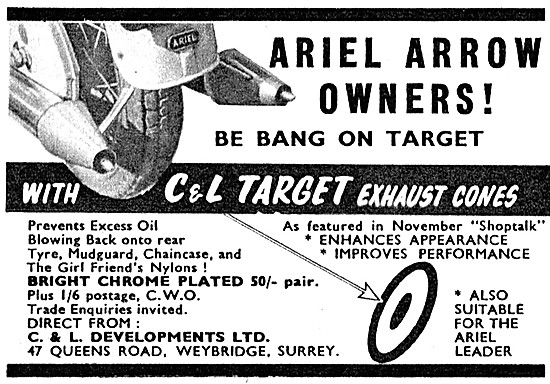 C.& L Target Exhaust Cones For Ariel Arrows                      
