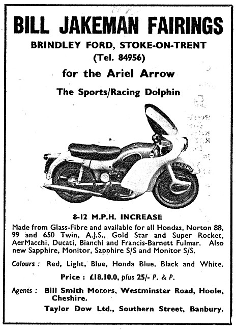 Bill Jakeman Ariel Arrow Fairing                                 