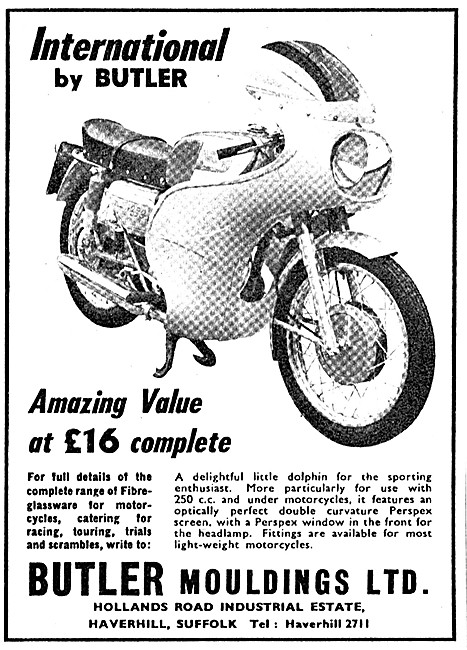 1963 Butler International Motor Cycle Fairing                    