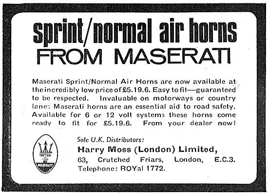 Maserati Sprint Air Horns                                        