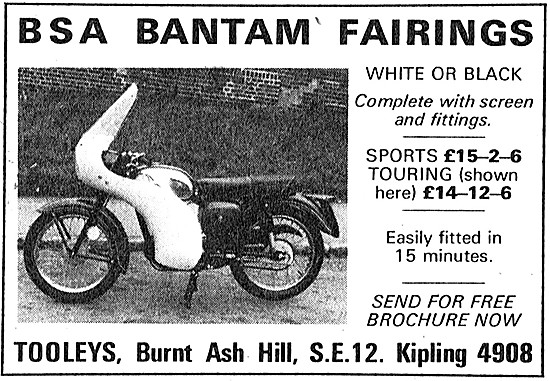 Tooleys BSA Bantam Fairings                                      