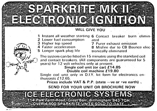 ICS Sparkrite MK II Electronic Ignition                          