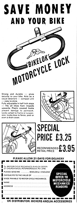BIKELOK Motorcycle Lock                                          