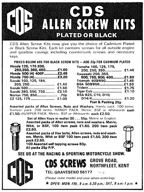 CDS Screws - CDS Allen Screw Kits                                