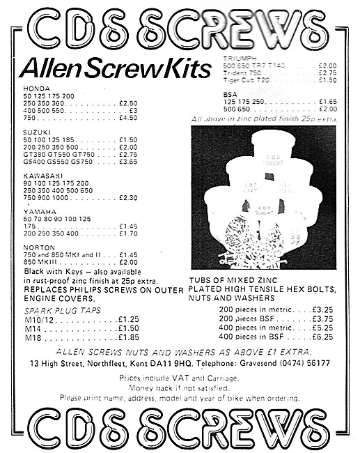CDS Allen Screw Kits                                             