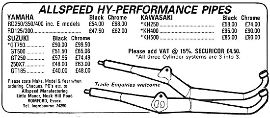 Allspeed Hy-Performance Exhaust Pipes                            