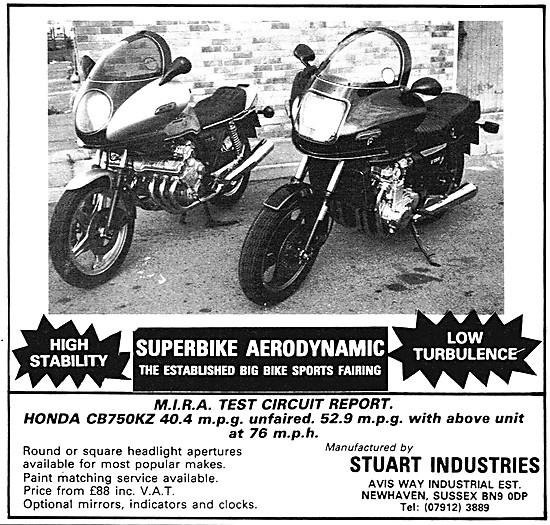 Stuart Industries Superbike Aerodynamic Fairings                 