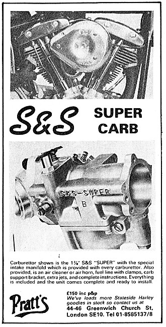 Pratts S&S Super Carburetters                                    