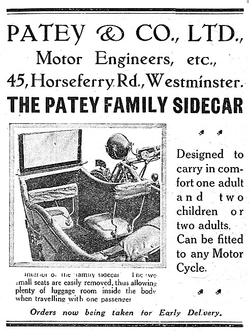 Patey Sidecars - The Patey Family Sidecar 1919                   