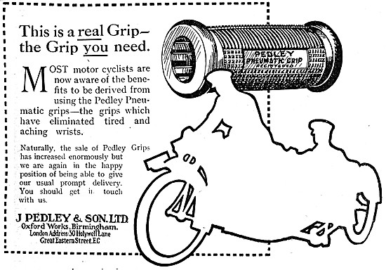 Pedley Twist Grip Rubbers 1920                                   