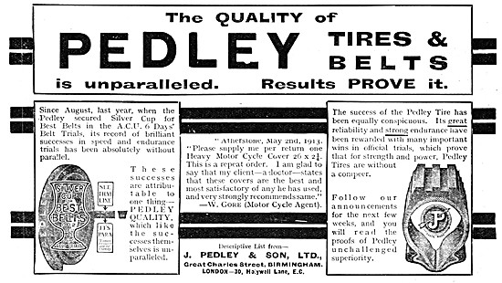 Pedley Motor Cycle Tyres & Belts                                 