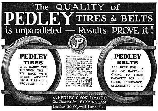 Pedley Motor Cycle Tyres & Belts                                 