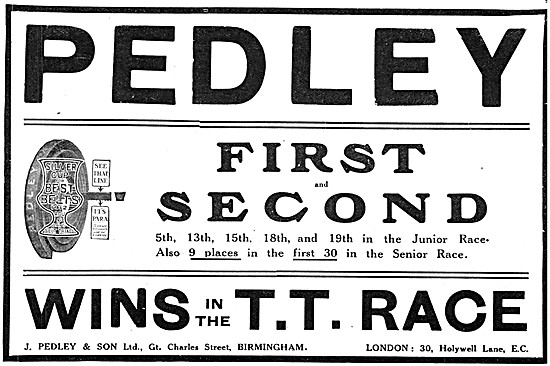 Pedley Motor Cycle Tyres & Belts                                 